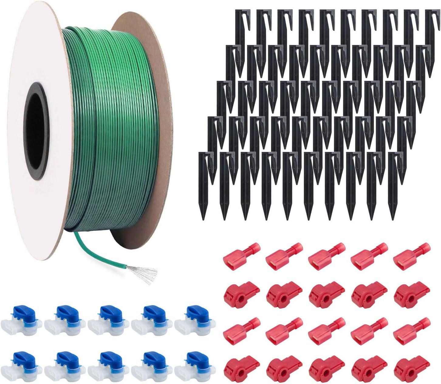 Detalle de 100m Boundary Cable Wire for Robotic Lawn Mower with Pegs & Connectors — Compatible with Bosch, Gardena, Husqvarna and more