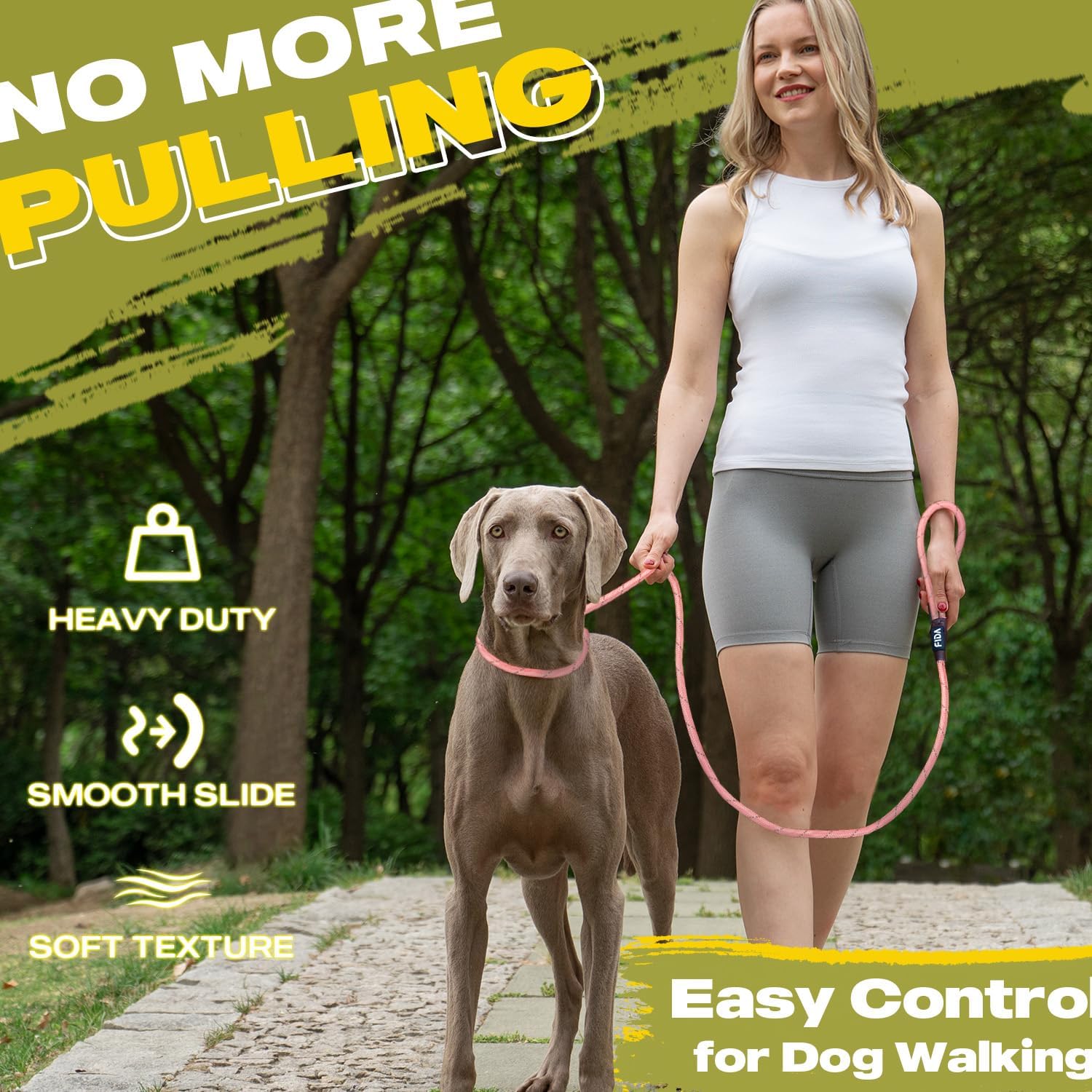 Thumbnail 1 de Fida Slip Lead for Dogs | 1.8m, One-Size-Fits-All, Pink/S