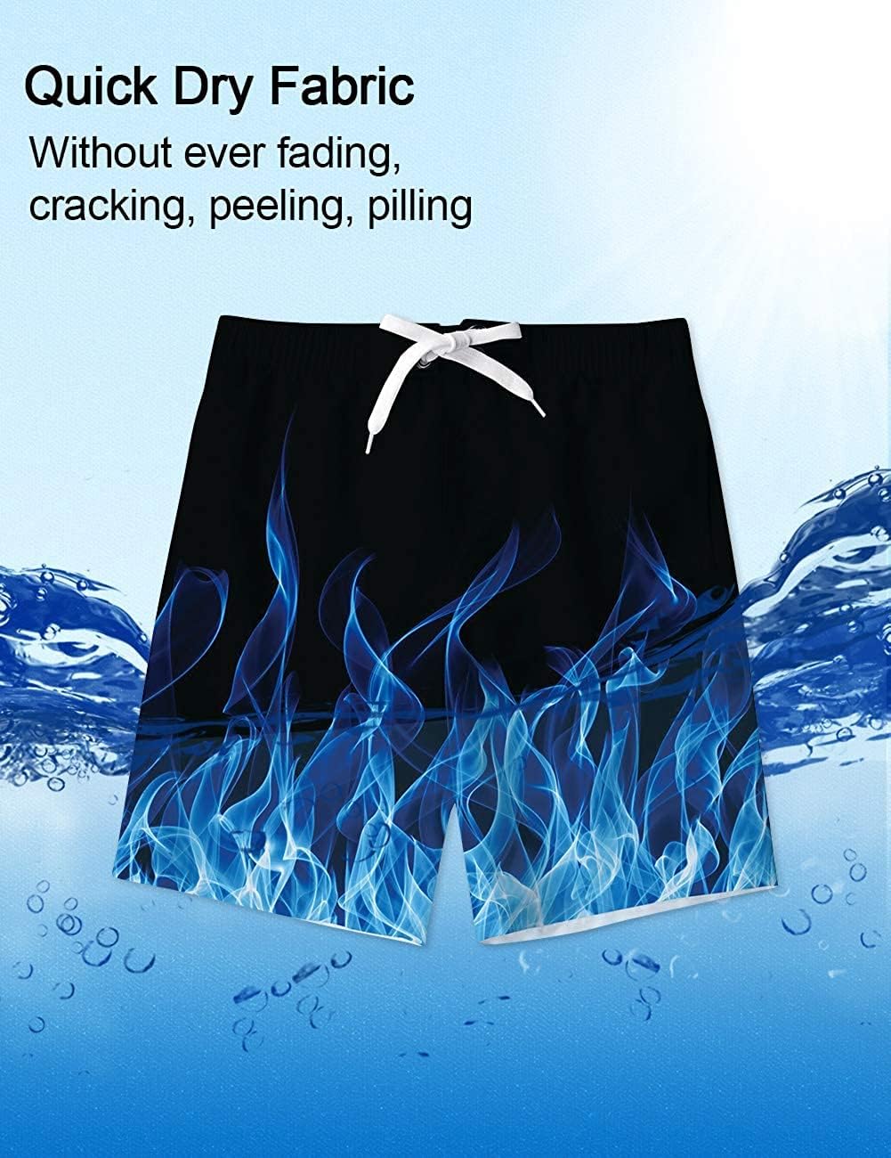 Thumbnail 5 de Kids4ever Boys Swimming Shorts: Funny Printed Quick-Dry Board Shorts (6-14 Years)