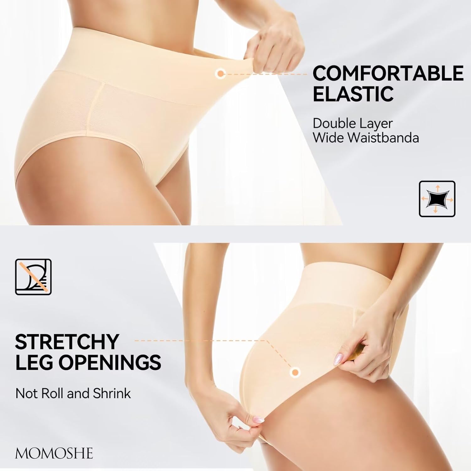 Thumbnail 1 de Momoshe Damen-Unterhosen im 5er-Pack aus Baumwolle mit hoher Taille (Stretch, atmungsaktiv)
