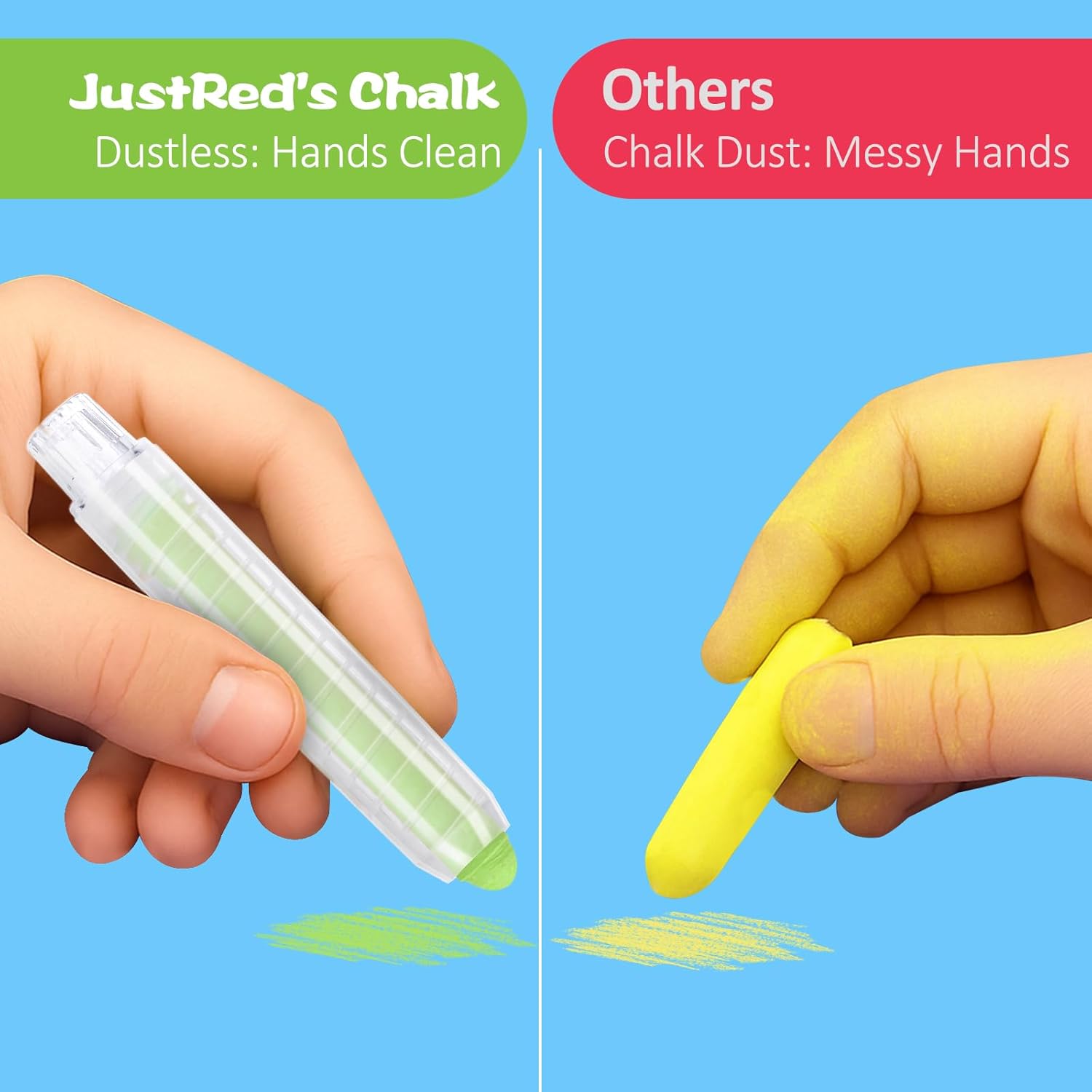 Thumbnail 4 de Dustless Chalk for Kids Indoor Chalkboard – 12-Color Washable Chalk Set with Protective Box