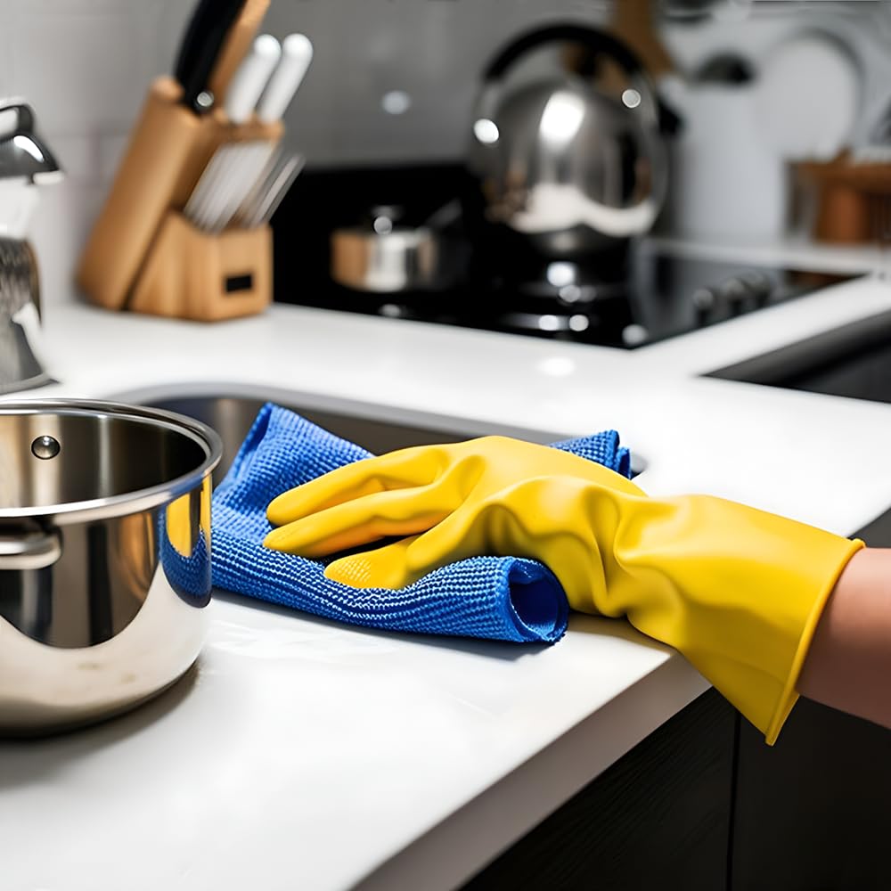 Detalle de Marigold Original Extra Life breathable kitchen gloves (Large) – bulk pack of 12
