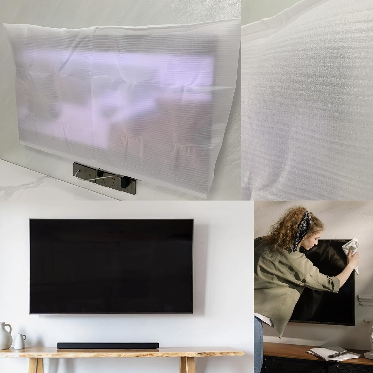 Thumbnail 4 de 2 Pack Foam Flat Screen TV Covers for 50–55 Inch Screens