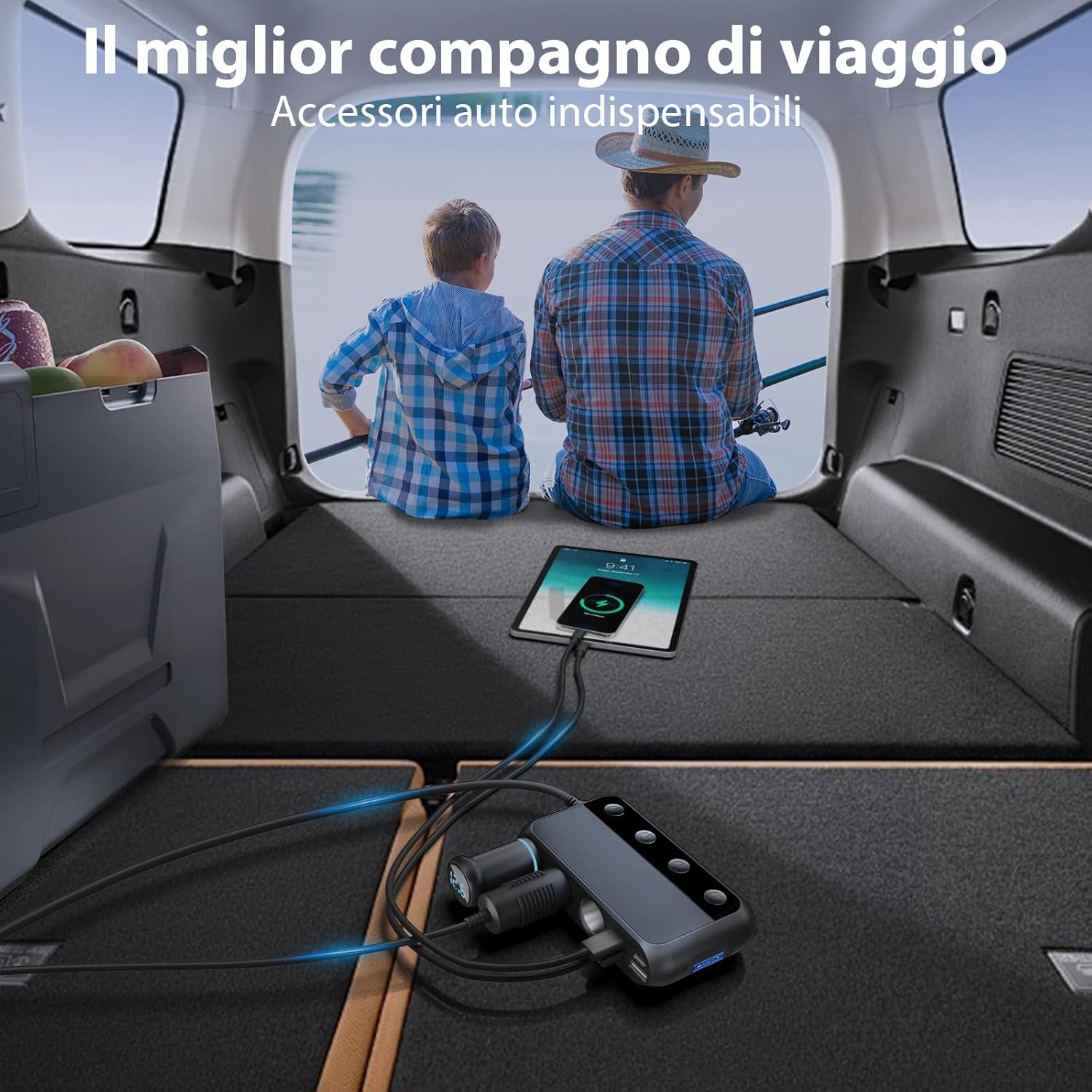 Thumbnail 5 de BESTEK Caricatore Auto 148W 9 in 1 USB-C 30W