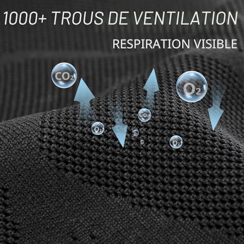 Detalle de HKR Basket Femme Casual Basse Fitness Sneakers Respirantes – Noir, 38EU