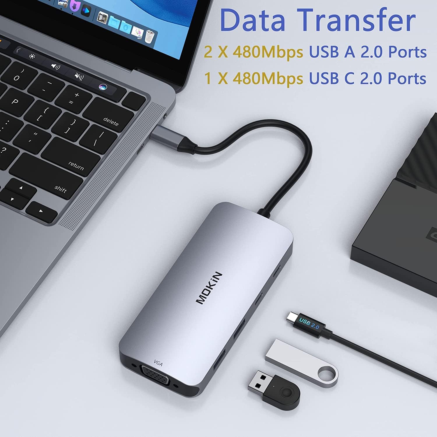 Thumbnail 5 de USB C Docking Station 8‑in‑1 for Dual HDMI