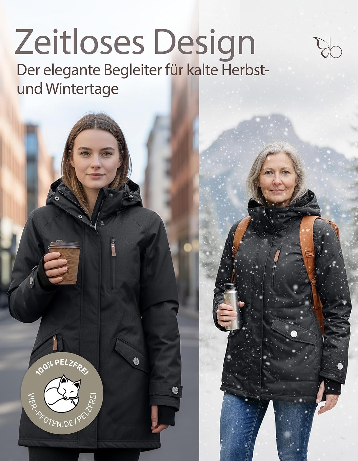 Detalle de berydale Winterjacke Parka Damen