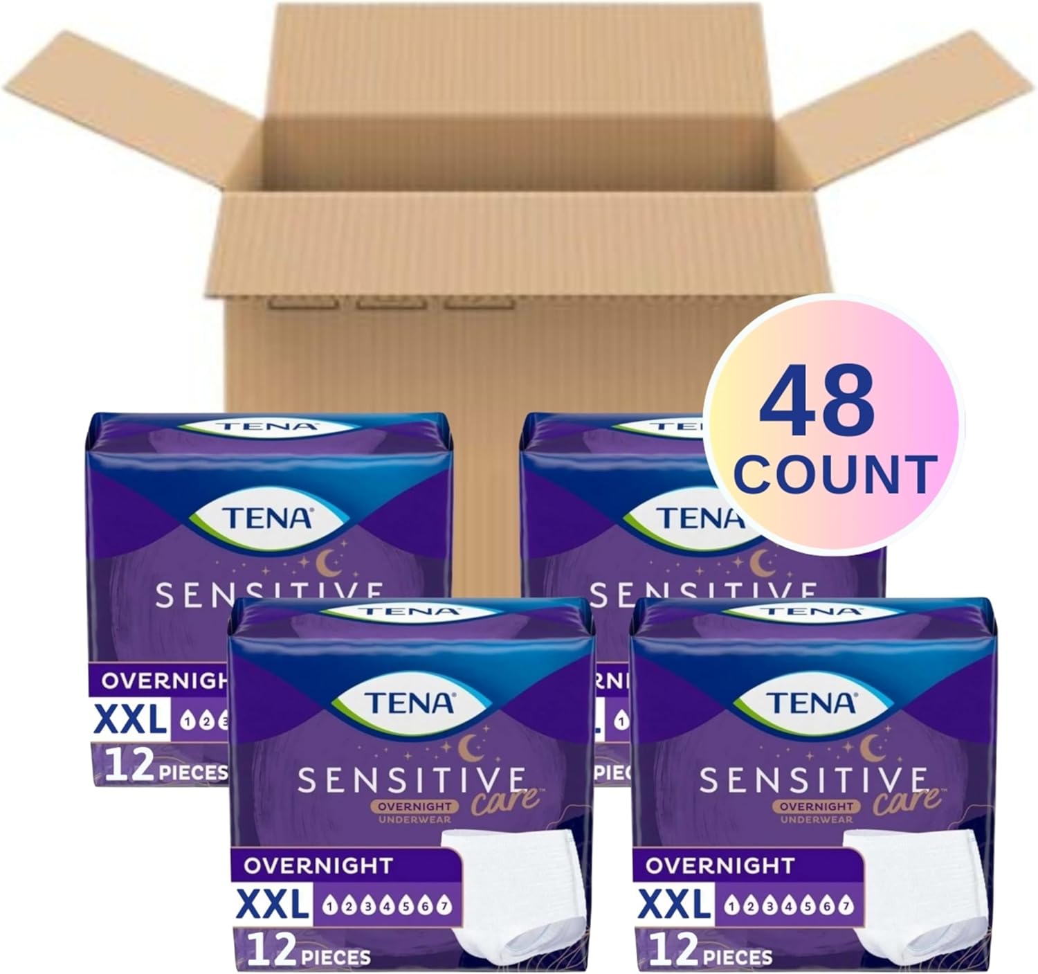 Thumbnail 6 de TENA Sensitive Care Overnight Underwear 48 ct