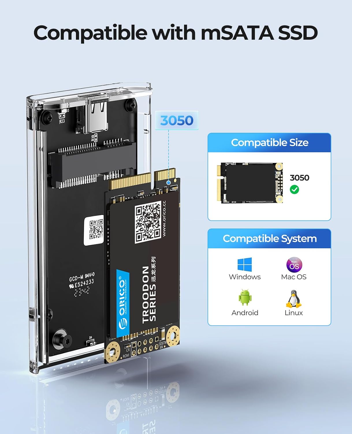 Thumbnail 3 de ORICO Boîtier mSATA SSD 5 Gbit/s 2 TB