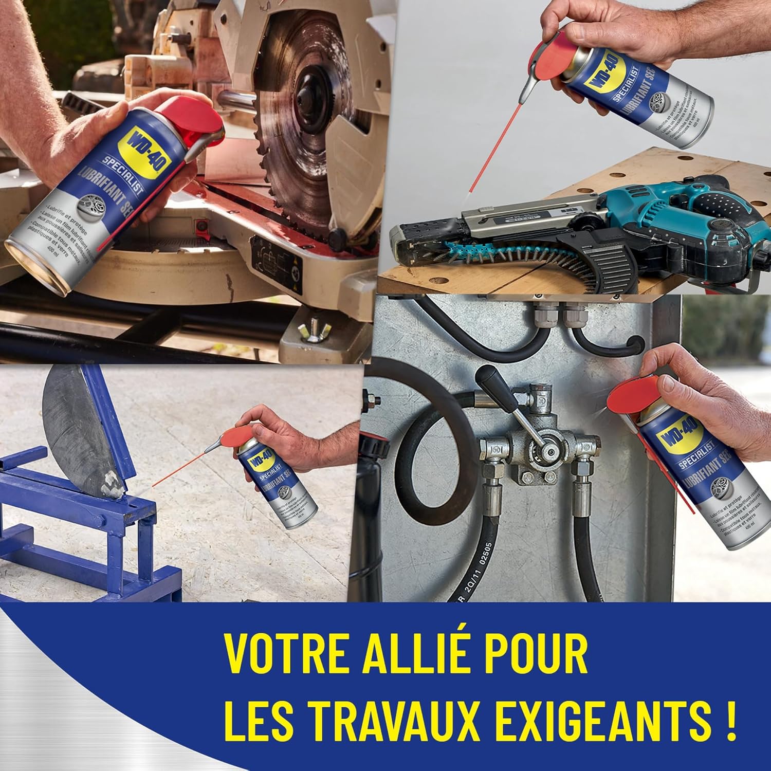 Detalle 2 de WD-40 SPECIALIST Lubrifiant Sec, aérosol 400 ml — film sec qui n'attire pas les salissures