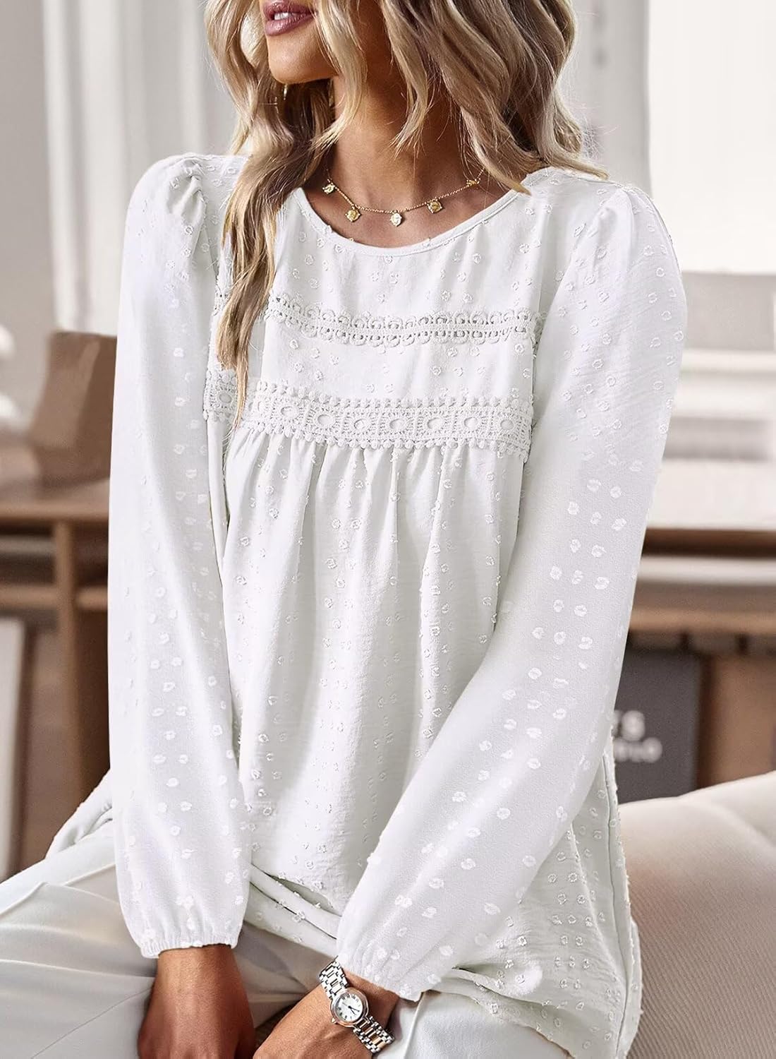 Thumbnail 1 de TUUHAW Langarmshirt Damen Boho Top