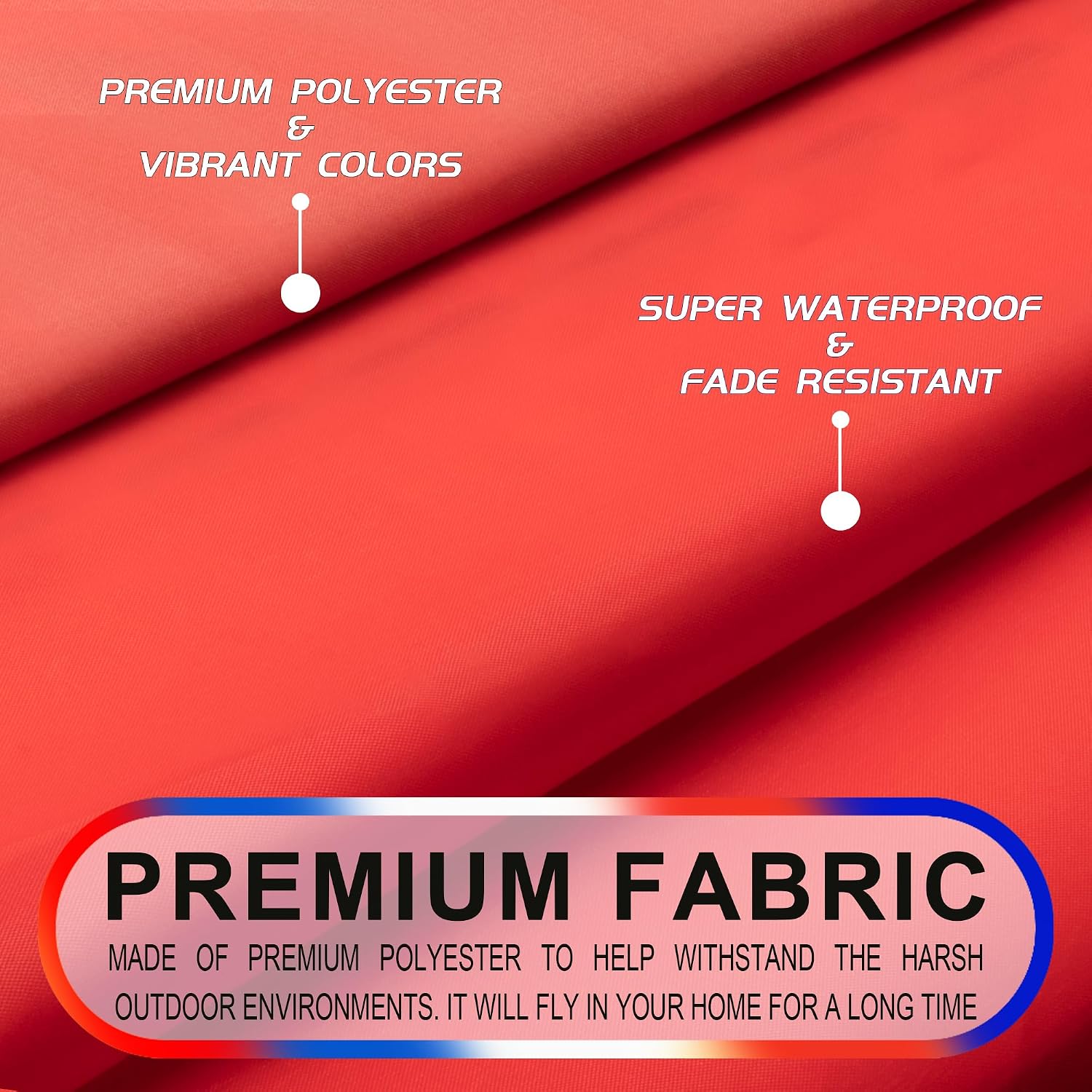 Thumbnail 6 de KENPMA 3x6 ft Canadian Flags, 100D Polyester, Double-Stitched with Brass Grommets