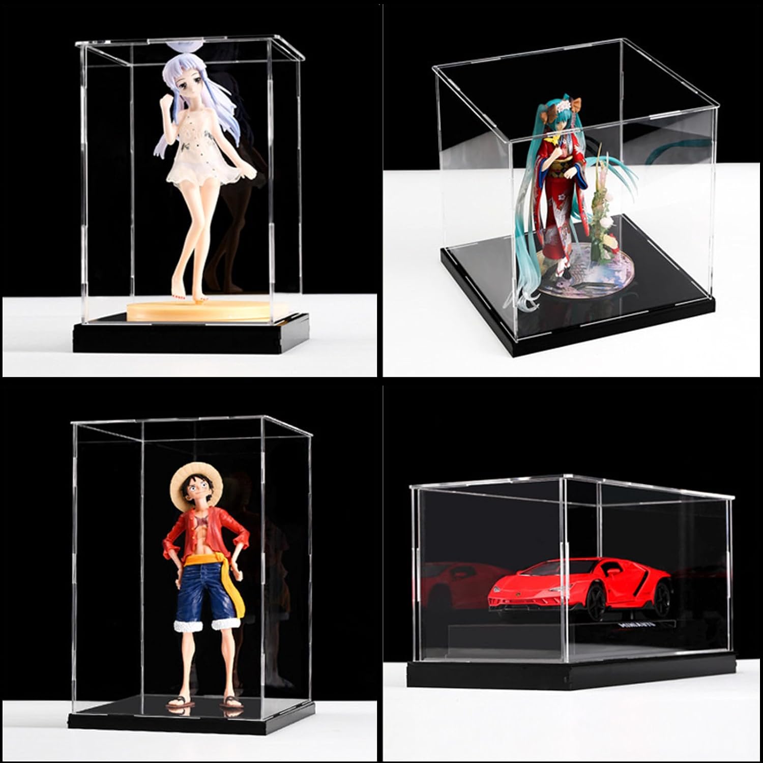 Detalle de JUJOMAT Schaukasten Acryl 35×20×20 cm – Staubdichte Vitrine für Lego, Spielzeug und Sammlerstücke