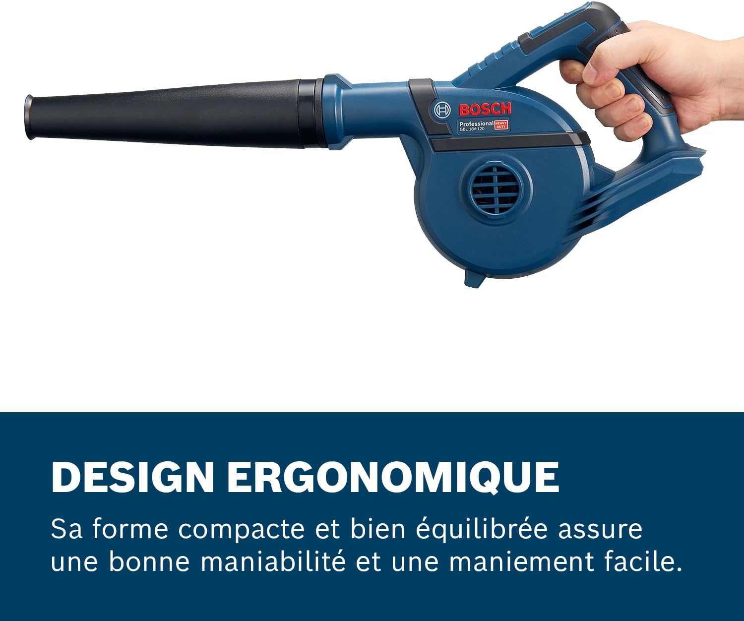 Thumbnail 4 de Bosch Professional 18V System GBL 18V-120 : souffleur sans fil puissant avec 4 embouts et accessoires