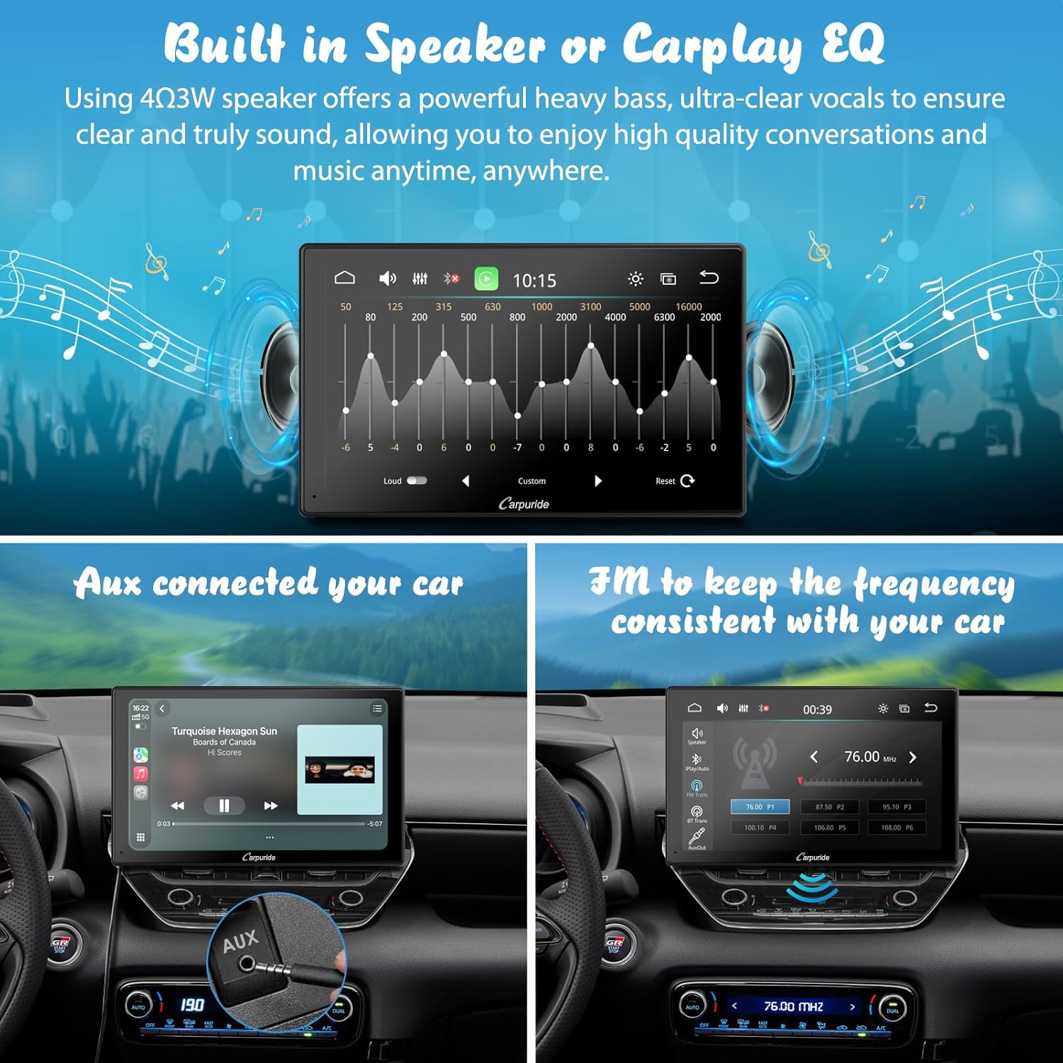 Thumbnail 5 de CARPURIDE W901 Pro: 9-Inch Wireless CarPlay/Android Auto Head Unit with Dual BT, Mirror Link, and Real-Time Navigation