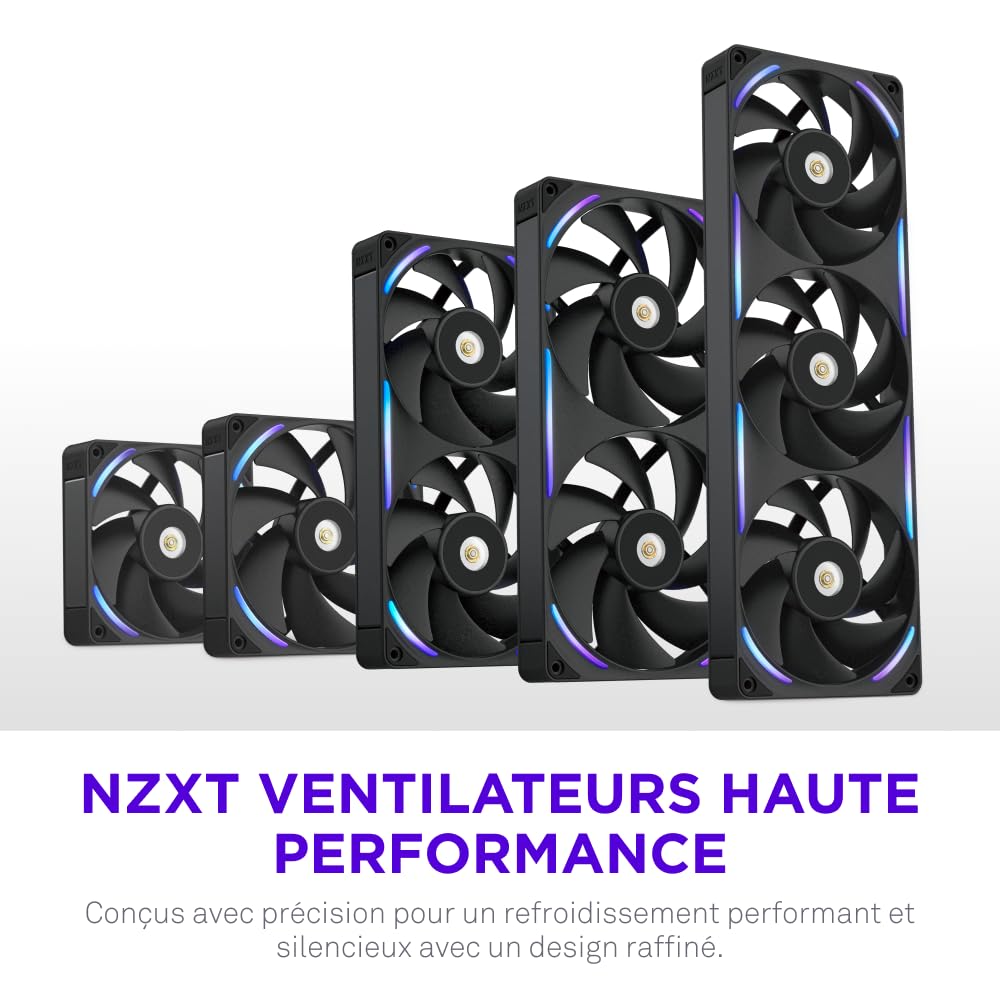 Thumbnail 1 de NZXT F280X Ventilateur 2x140mm PWM RGB