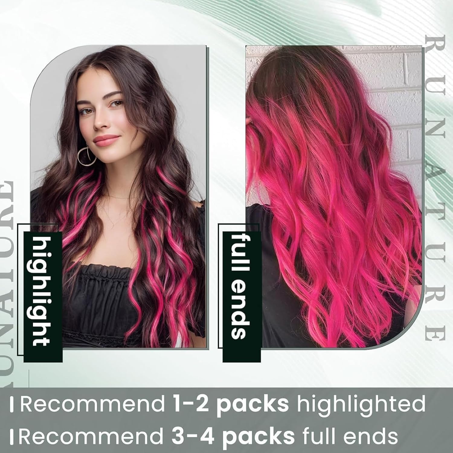 Detalle 2 de RUNATURE I-Tip Human Hair Extensions 18 Inch