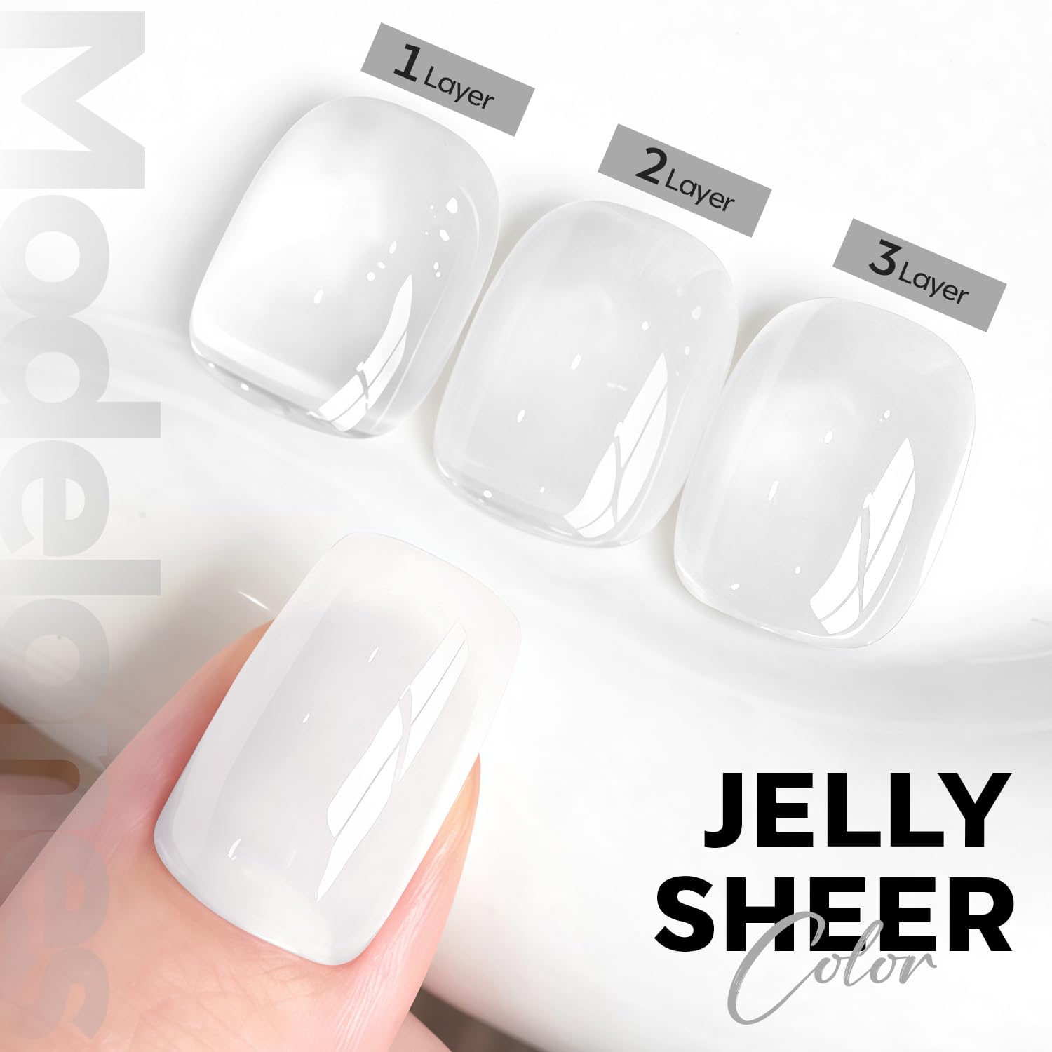 Detalle 2 de modelones Milky White Gel Polish 15 ML