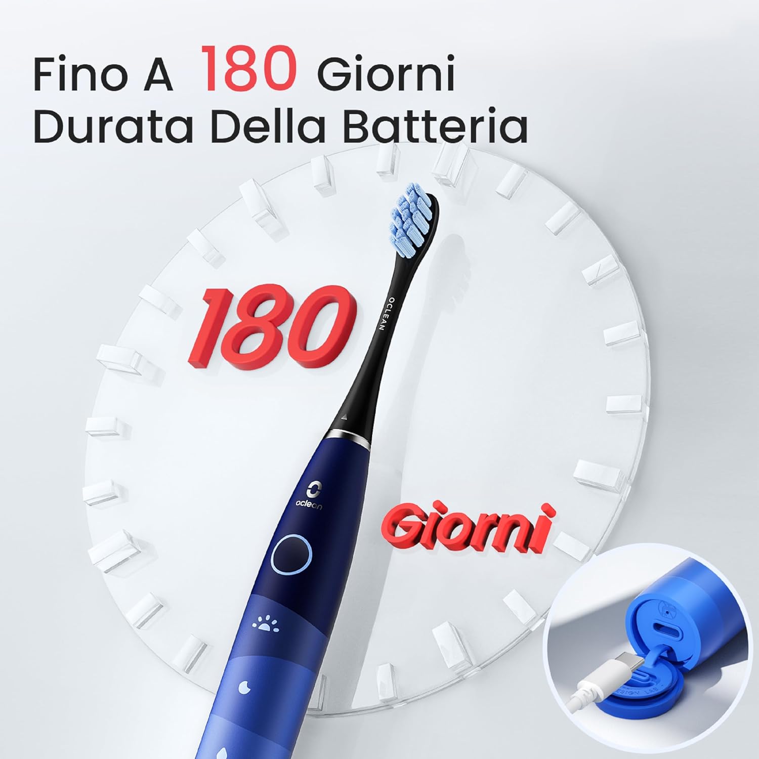 Thumbnail 1 de Oclean Spazzolino elettrico sonico Flow Gift Set (FlowSet) con timer 2 minuti, 5 modalità e custodia da viaggio