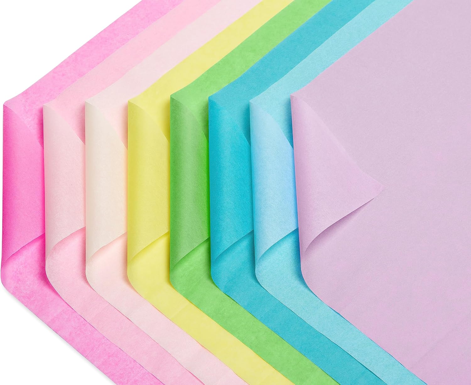 Detalle de American Greetings 40 Sheet 20 in. x 20 in. Pastel Tissue Paper — 8 Pastel Colors for Gifts, Crafts & Decorations