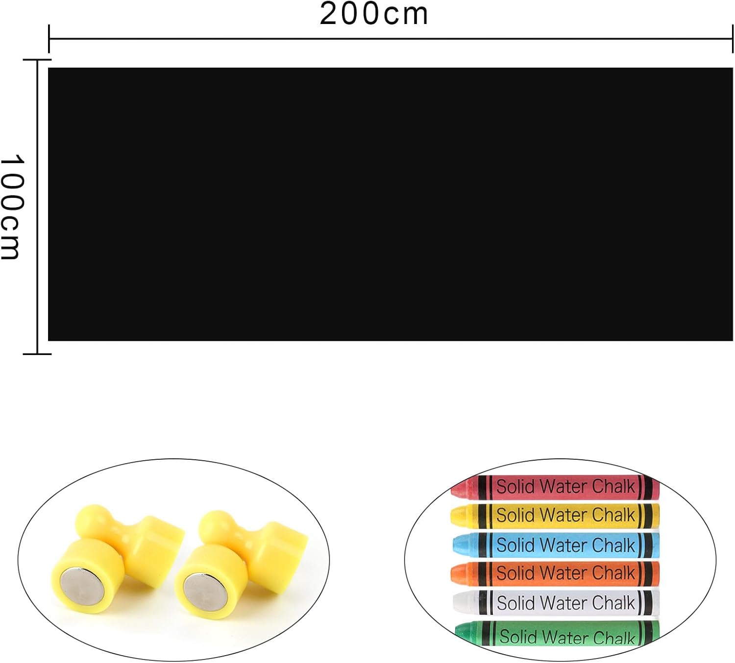 Thumbnail 3 de Magnetische selbstklebende Tafelfolie 100 x 200 cm (inkl. Magnetfolie, Kreide & Magneten)