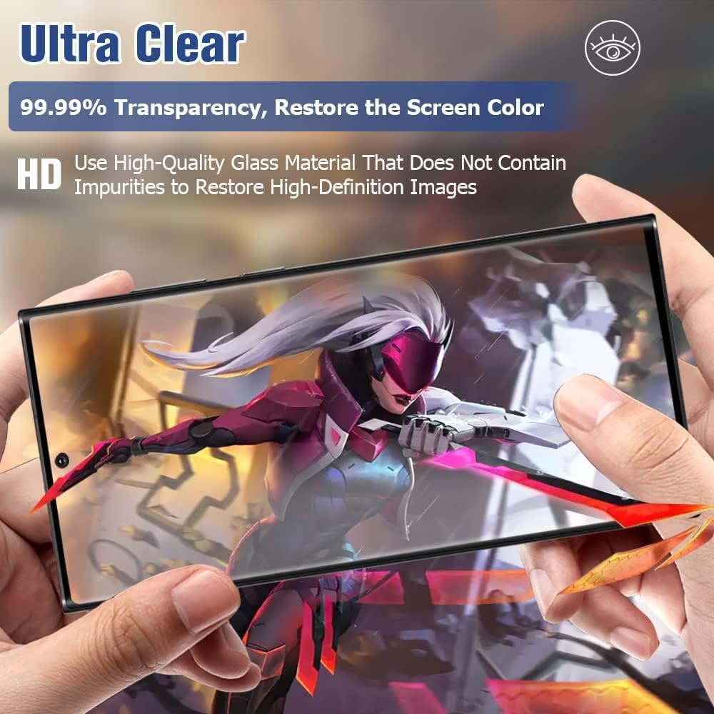 Thumbnail 6 de XDesign Galaxy S23 Ultra Screen Protector, 2+2 Pack Tempered Glass, 9H