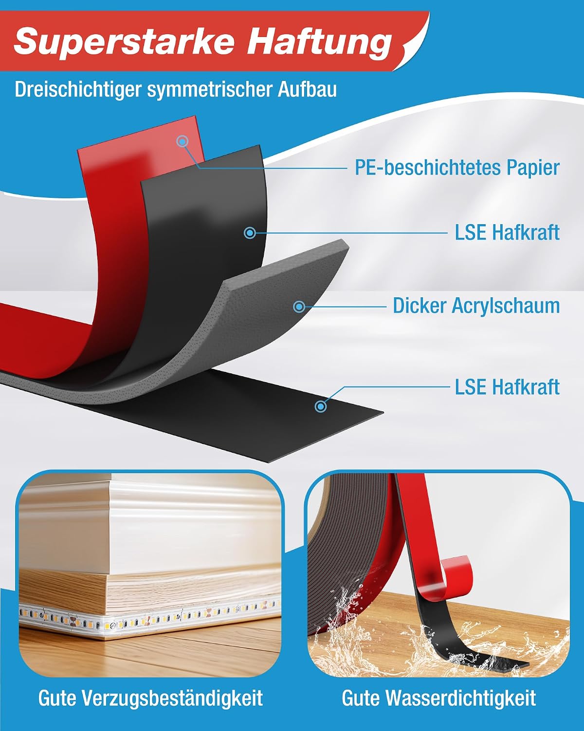 Thumbnail 3 de Emitever 6411 Doppelseitiges Klebeband