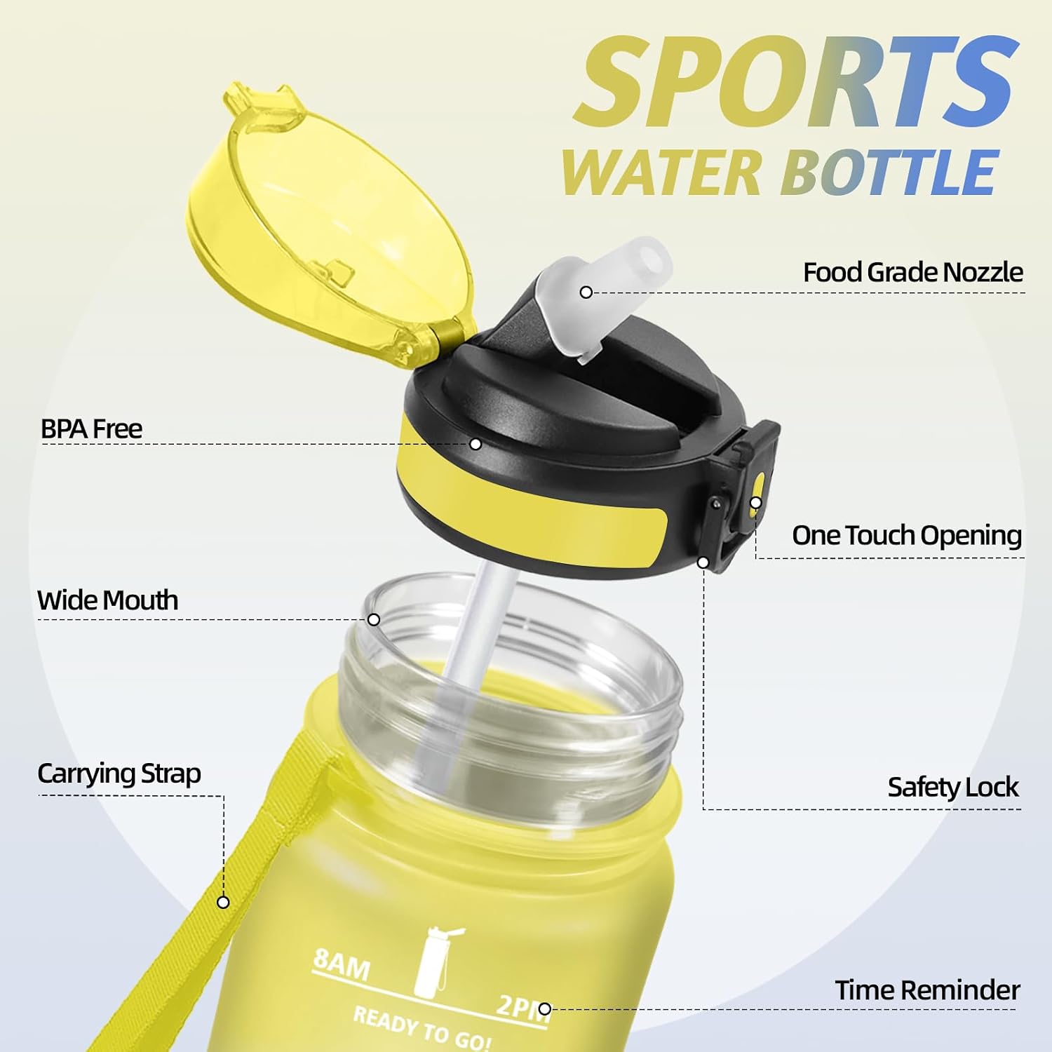Detalle 2 de Motswedi Gourde Sport 500ml anti‑fuite