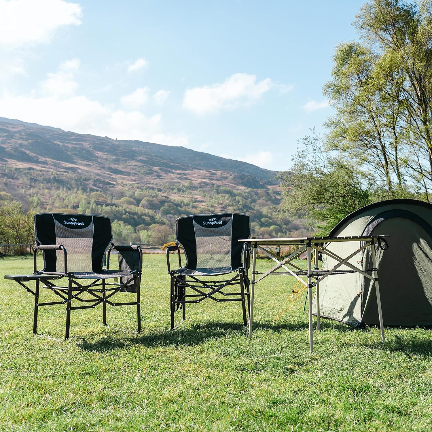 Thumbnail 1 de SUNNYFEEL Camping Directors Chair 21x25x36