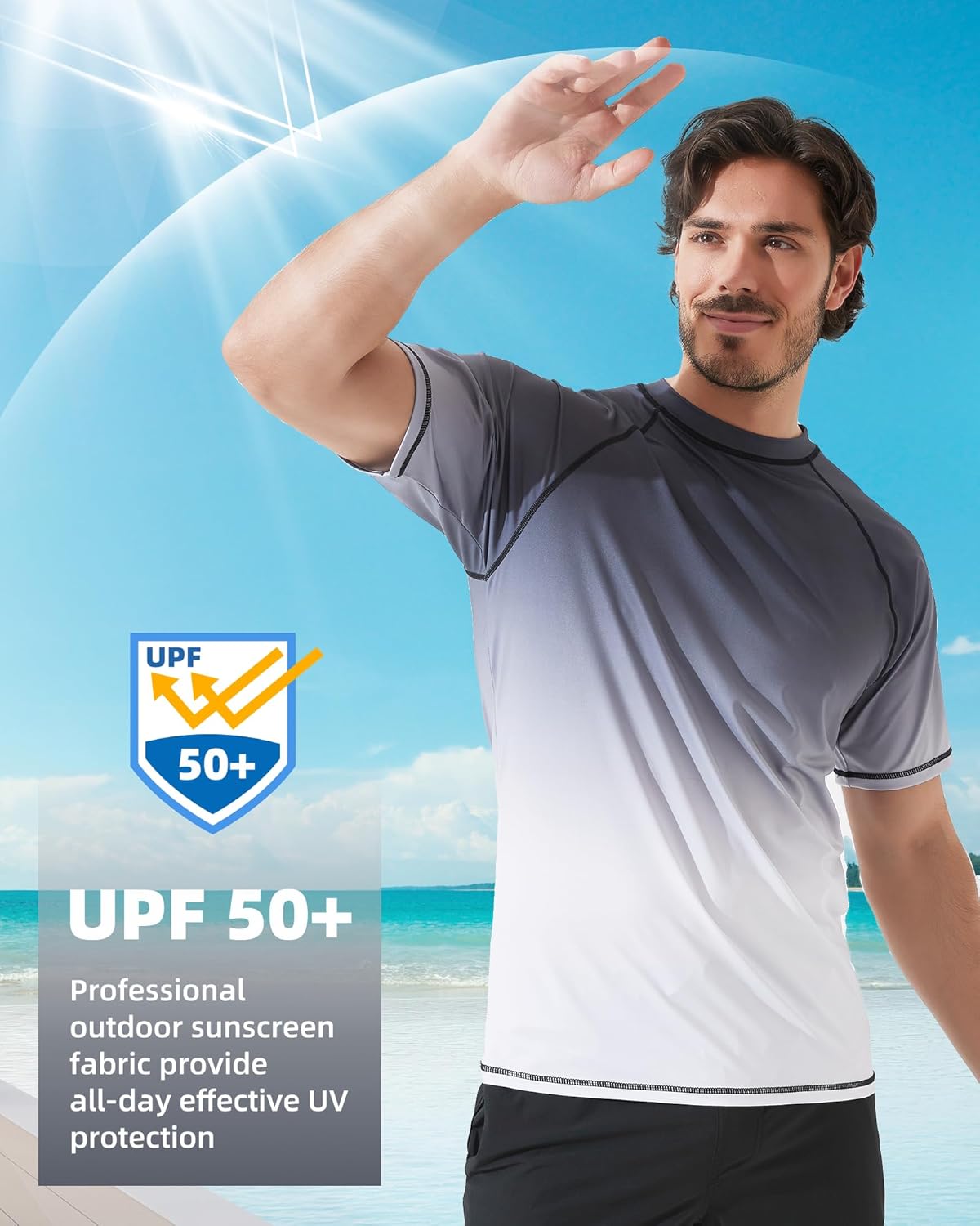 Detalle 2 de Arcweg Rashguard Mare Surf Uomo UPF 50+
