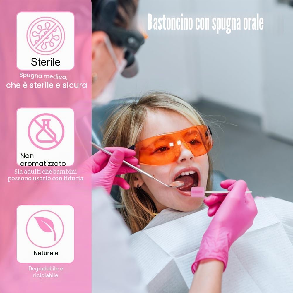 Detalle de ACWOO Tamponi Monouso 100 pezzi – Spugna per l’igiene orale