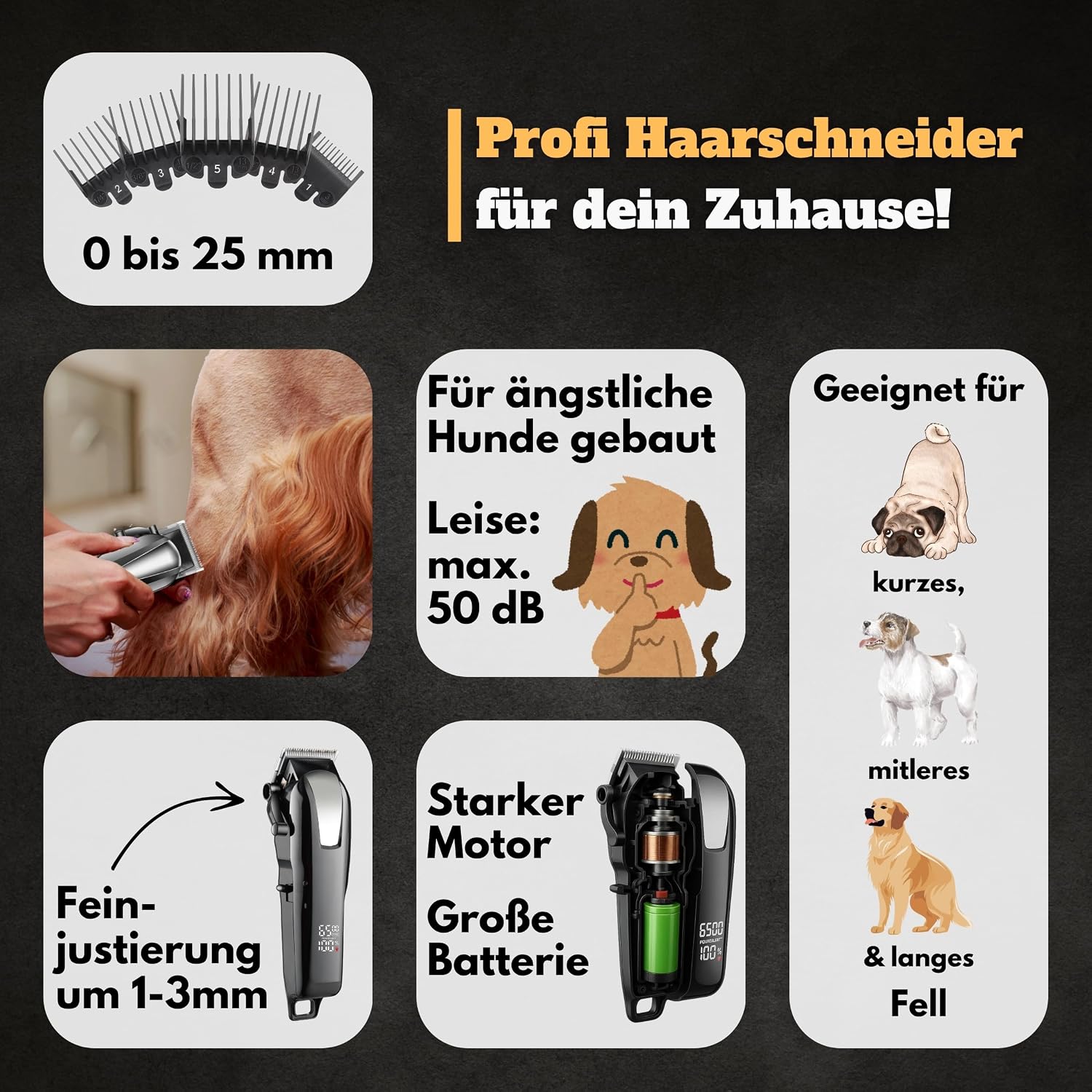 Thumbnail 6 de Alpenstern Hundeschermaschine 3 Stunden Akku