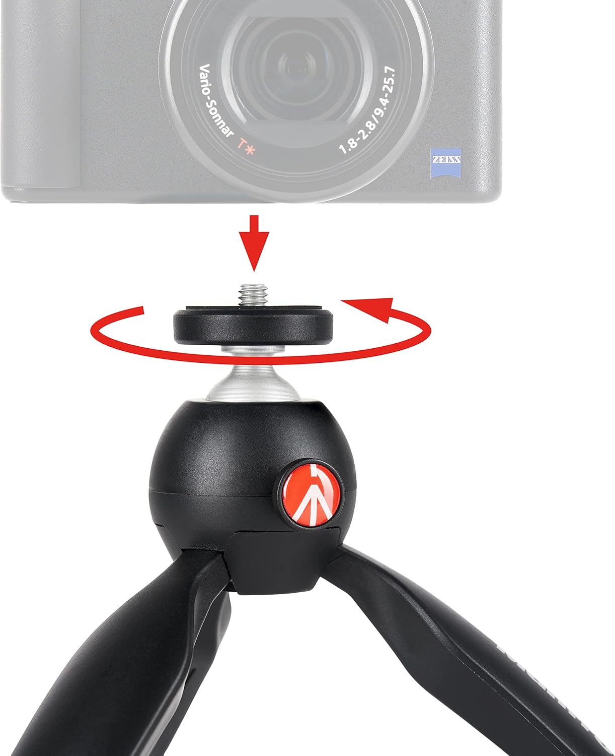 Detalle 2 de Manfrotto PIXI MTPIXIMII-B — Trépied de table compact pour appareil photo numérique