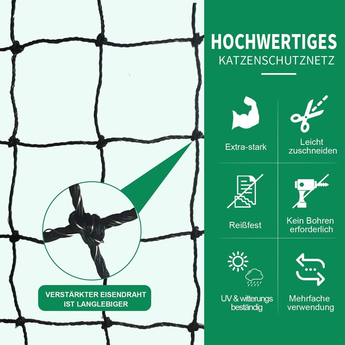 Thumbnail 4 de Tatamiyya Katzennetz 2x3m für Balkon