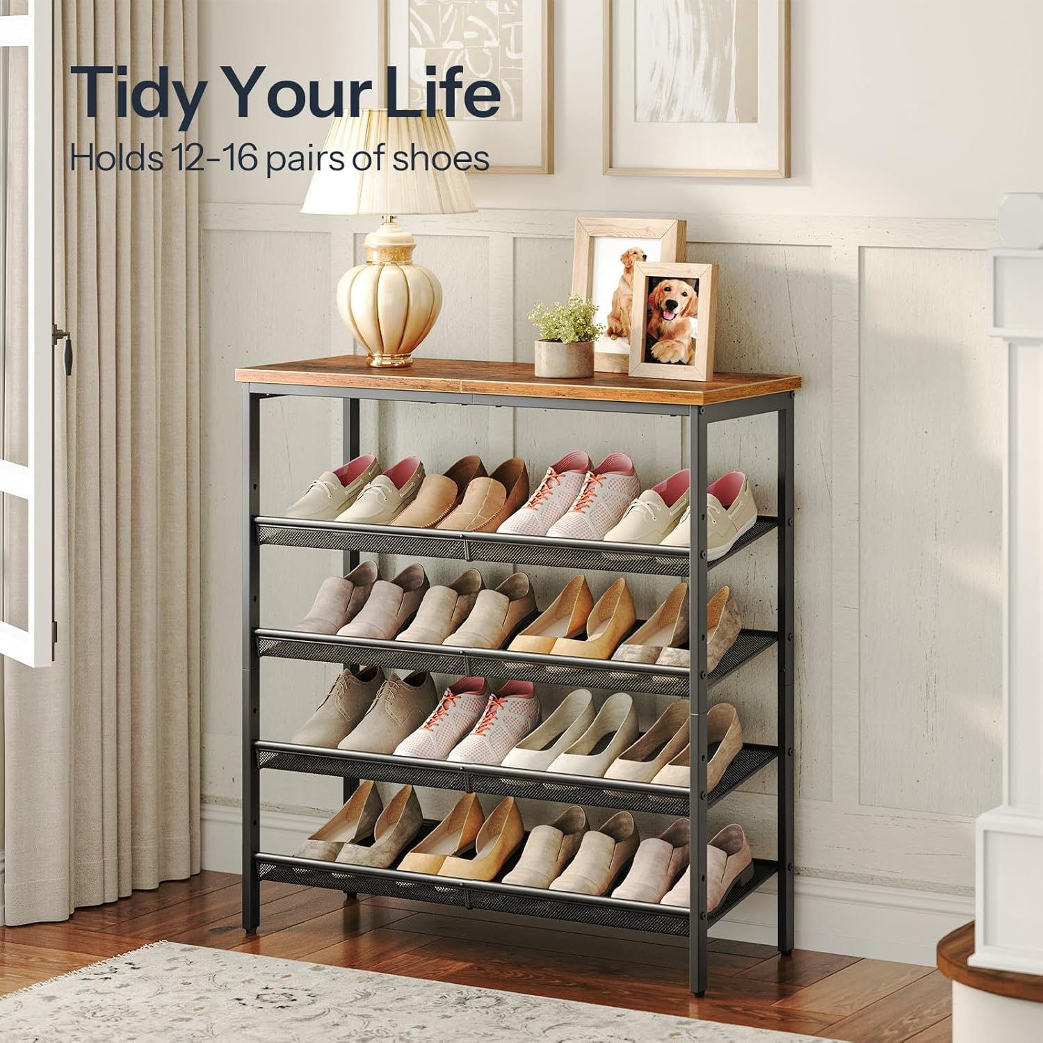 Thumbnail 4 de HOOBRO 5-Tier Shoe Rack 16-20 Pairs
