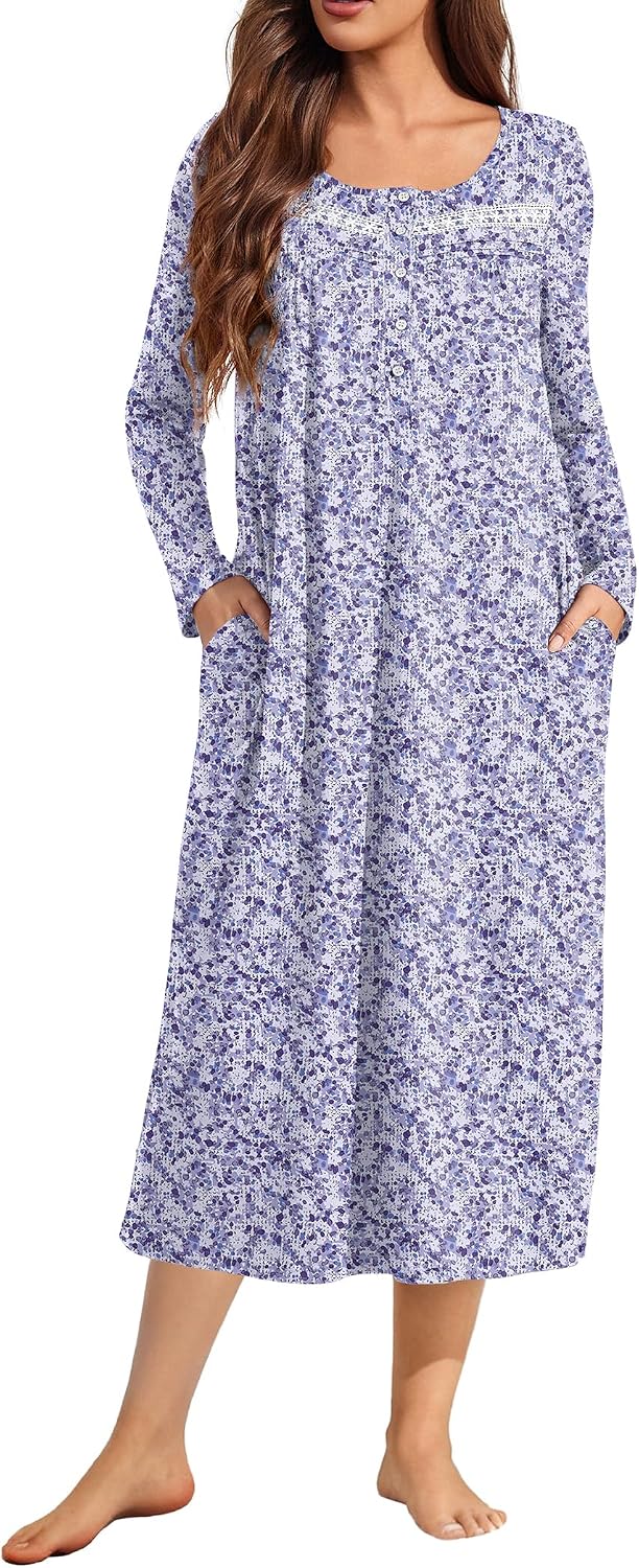 Detalle de Ekouaer Women's Nightgown, S-3XL