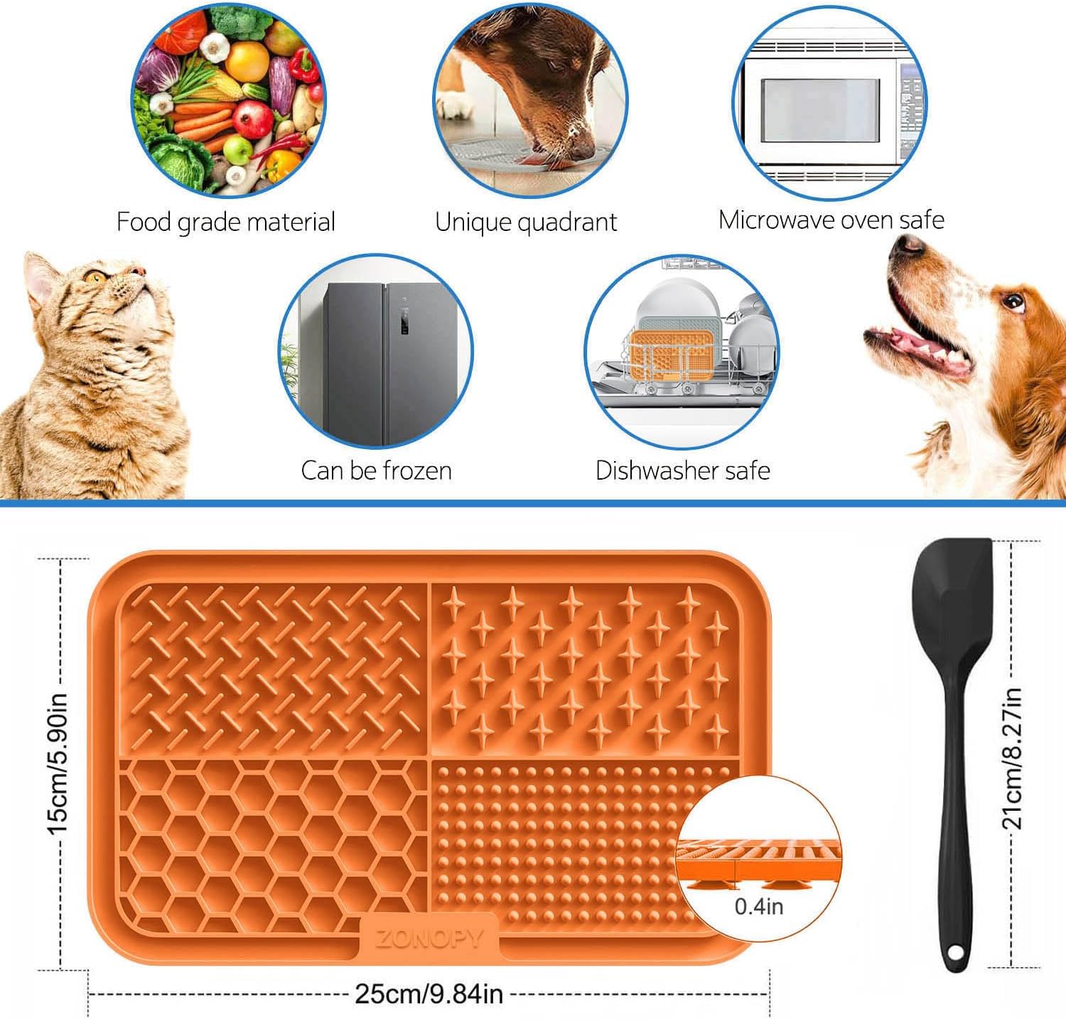 Thumbnail 2 de Zonopy Licking Mat for Dogs & Cats with Suction Cups (1 Pack)