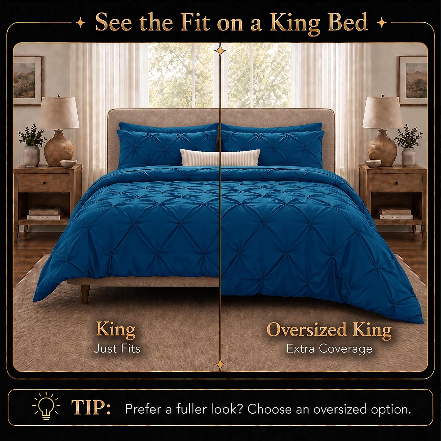 Detalle 2 de CozyLux comforter set, King