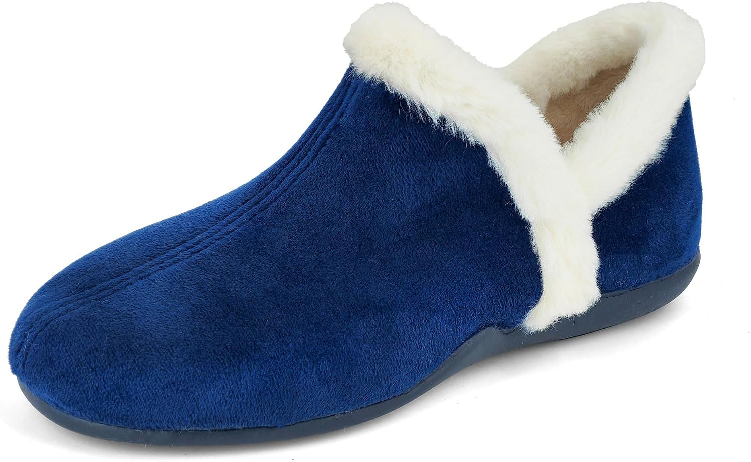 JOMIX damespantoffels in fluweel, ballerina-stijl voor de winter
