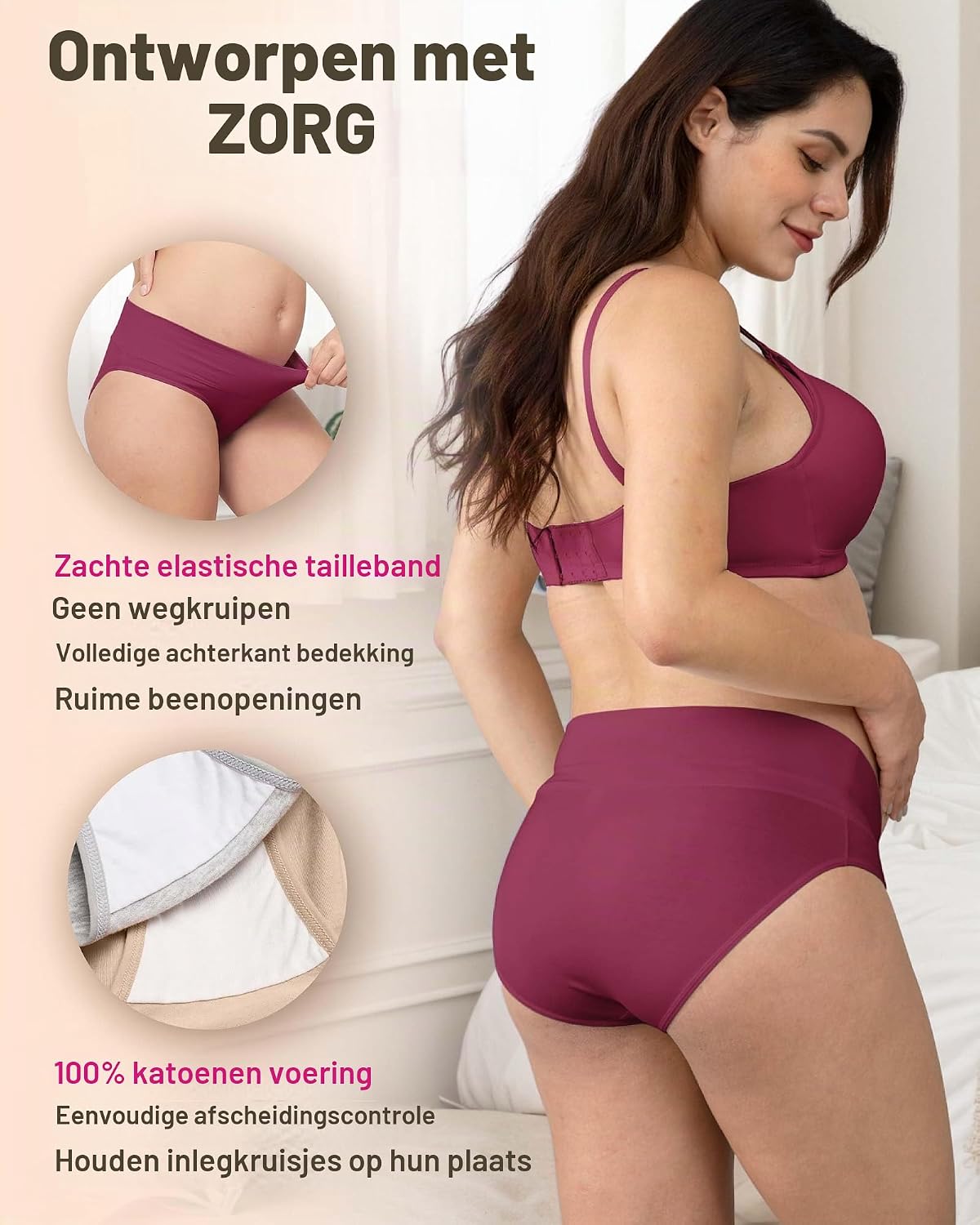 Thumbnail 3 de Intimate Portal zwangerschapsondergoed, 6-pack met omslagbare tailleband