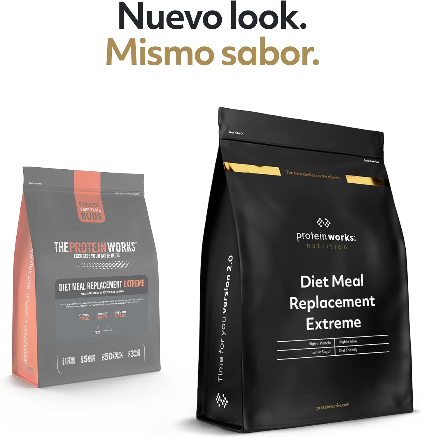 Detalle 2 de THE PROTEIN WORKS Comida Extreme Chocolate 🍫 Nutrición Completa 1000 g