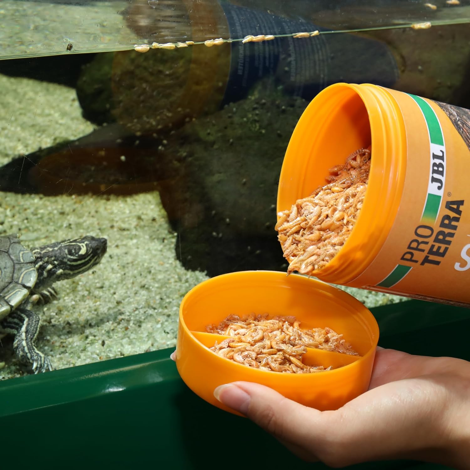 Detalle de JBL PROTERRA GAMMARUS 1000ml aanvullend schildpaddenvoer van gedroogde vlokreeftjes