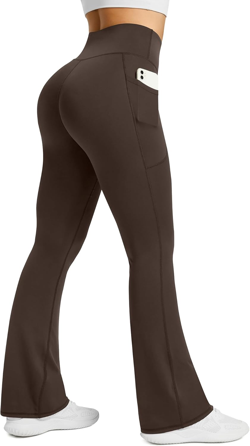 Thumbnail 6 de PRETISKY Women’s Flared Yoga Pants with Pockets, High-Waisted Bell-Bottom Leggings