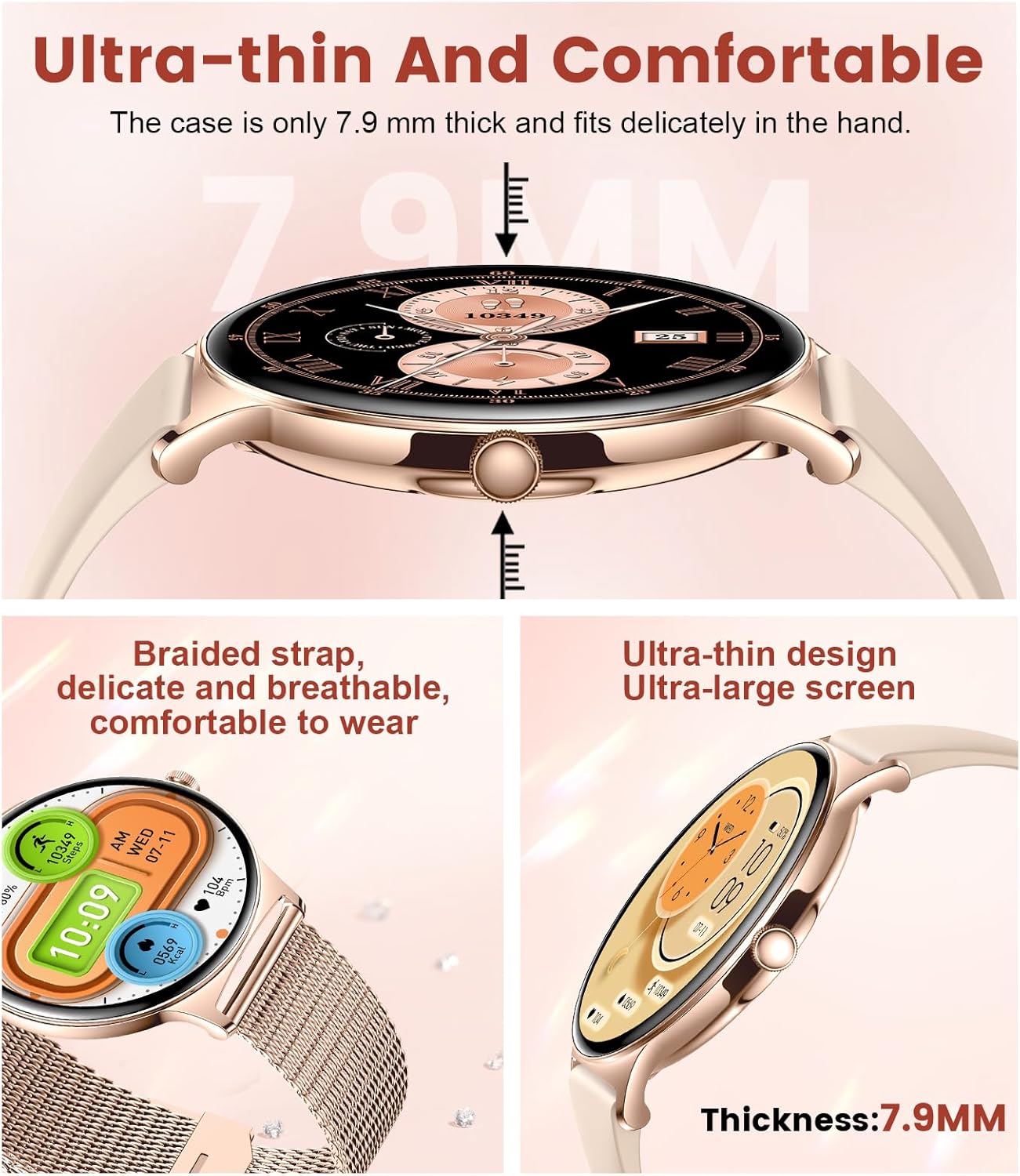 Thumbnail 2 de Women's Smart Watch for Android iOS with Bluetooth Phone Calls 1.43" AMOLED