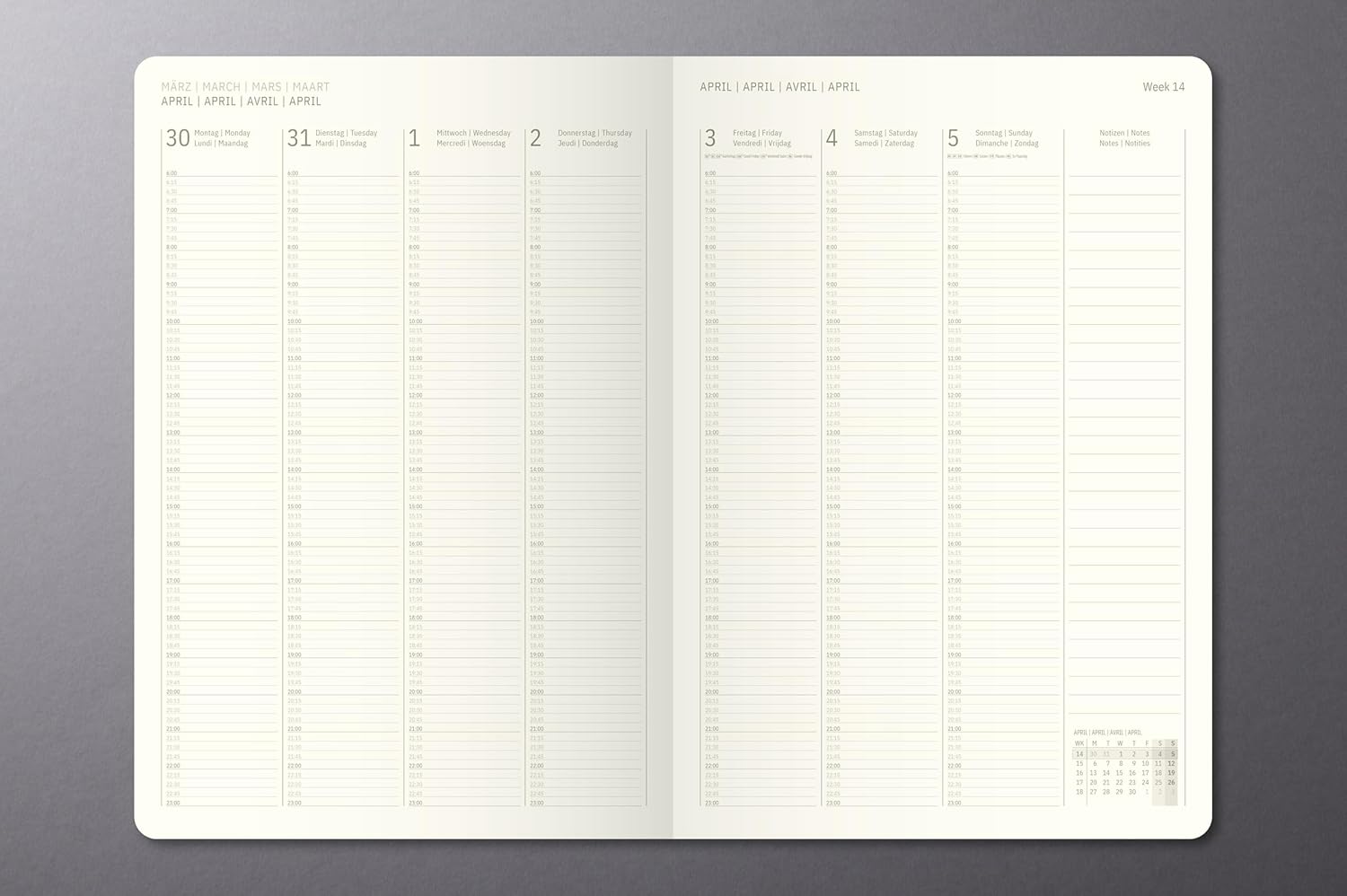 Detalle de SIGEL C2618 Agenda semainier 2026 – A4+ vertical, noir, couverture rigide