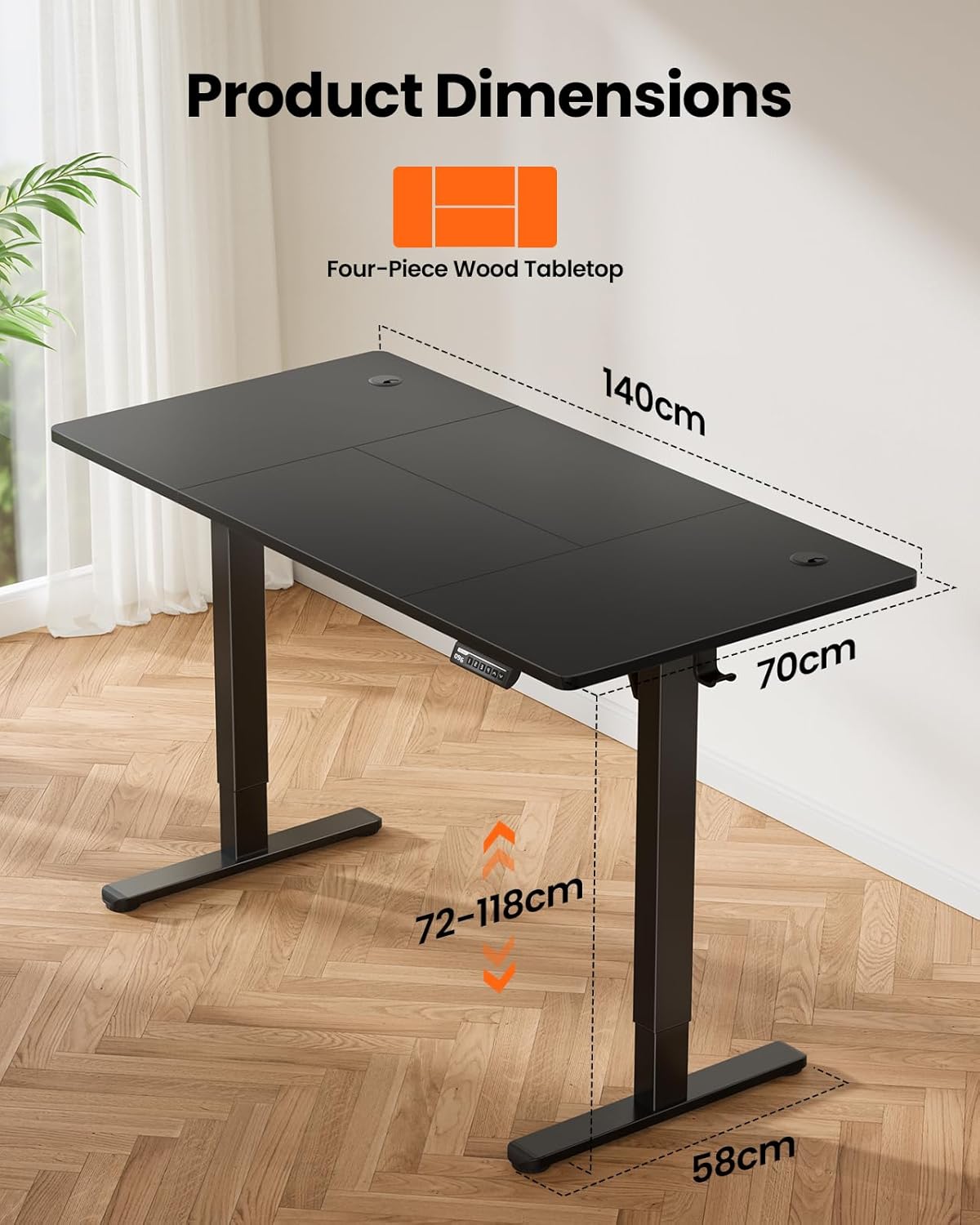 Thumbnail 5 de ErGear Electric Standing Desk 140×70 cm