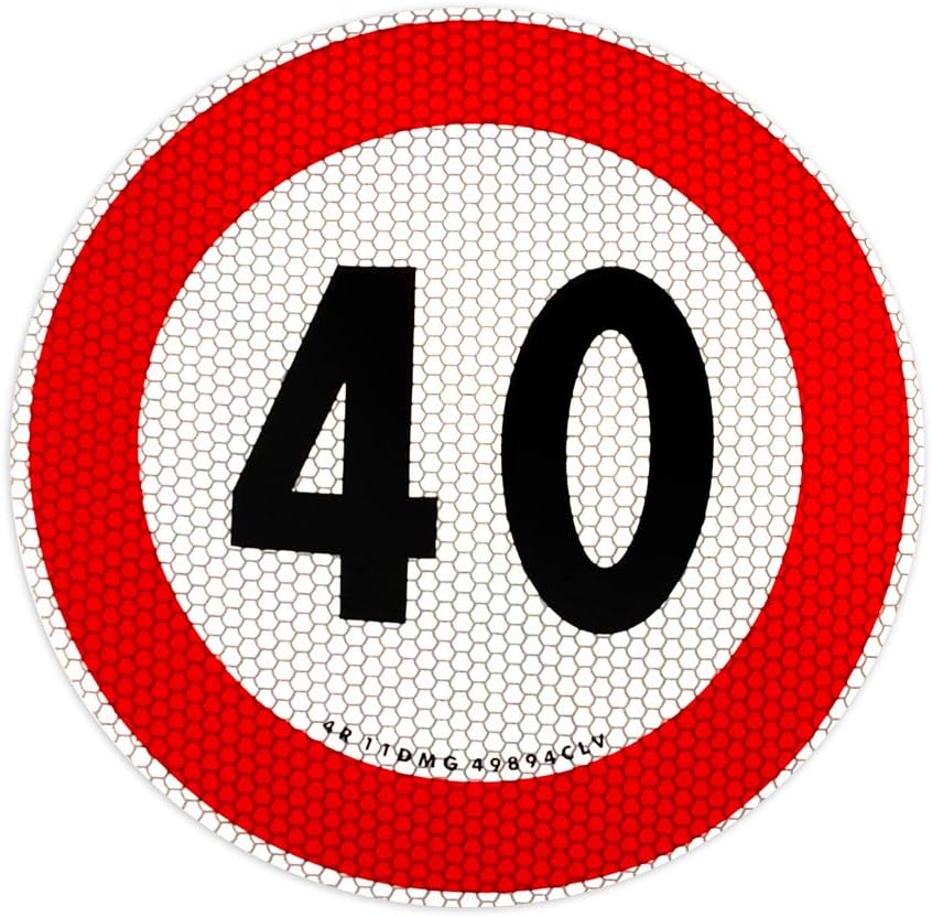 Detalle de Contrassegno Limite Velocità 40 km/h Adesivo Omologati EU – Diametro 200 mm
