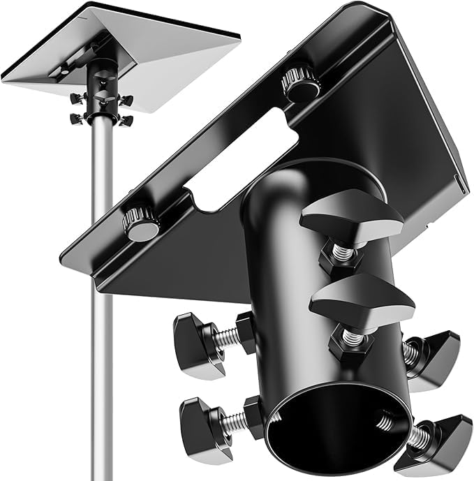 Detalle de HKMJMYG Starlink Mini Pipe Adapter: Tool-Free, Heavy-Duty Mount for 1–1.9 Inch Poles