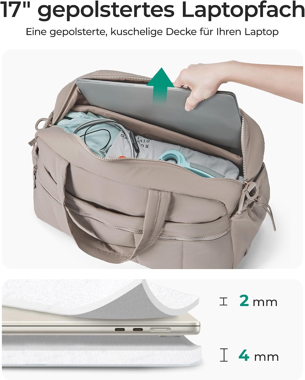 Thumbnail 4 de BAGSMART Reisetasche Damen 38L mit Nassfach 👝