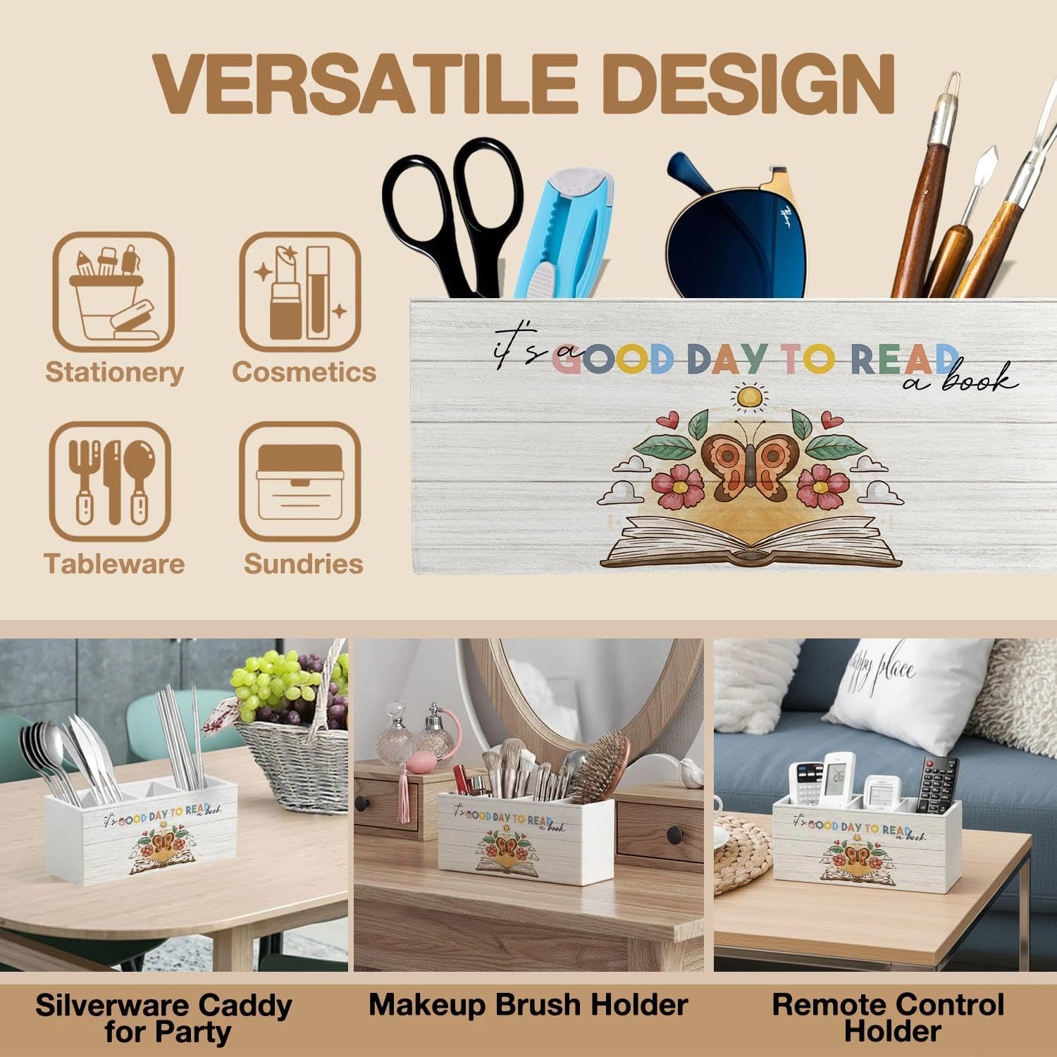 Thumbnail 5 de LIANGEAGOM Wooden Desk Organizer